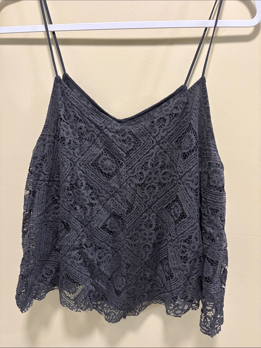 American Eagle Outfitters Charcoal Lace Camisole